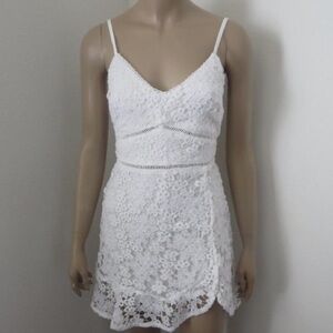 Abercrombie & Fitch White Floral Lace Sundress Medium
